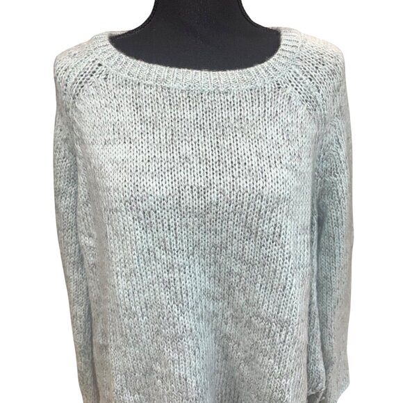 Wooden Ships Mint Green Soft Knit Sweater S/M /Mohair/Wool Blend Womens Casual - Picture 3 of 9